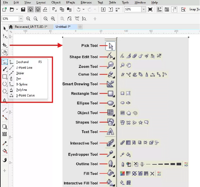 Các công cụ hỗ trợ trong CorelDRAW