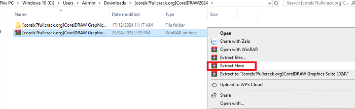 Giải nén Corel 2024 Full Crack
