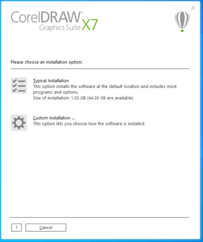 Custom Installation > Next 