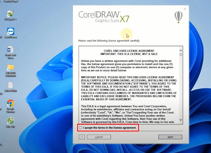 Cài đặt lại phần mềm Corel