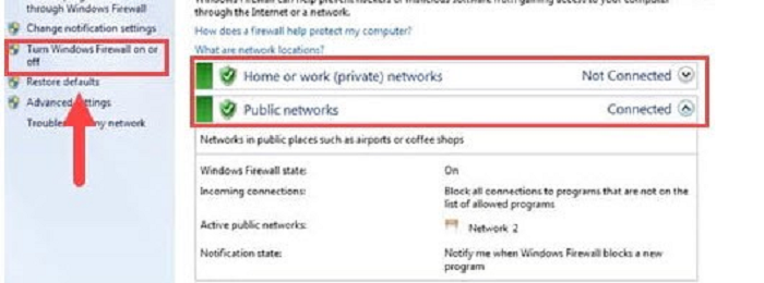 Kích hoạt Firewall